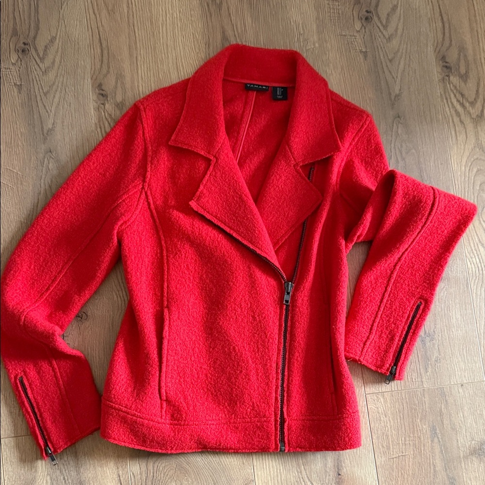 Tahari Women's Red Wool Jacket